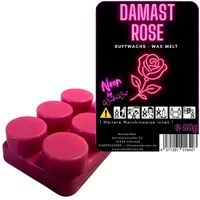 WonderWax Duftwachs WonderWax® Neon Duftriegel 6 x Duftwachs Kreise (Damastrose), Duftrichtung: Damastrose