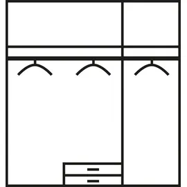 Rauch Kleiderschrank Gandra 136 x 212 x 54 cm Beige
