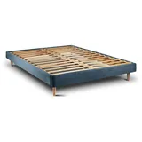 Lattenrost – Bouclé-Stoff– Bausatz zur Selbstmontage - 160x200 cm - Blau