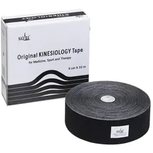 Nasara Kinesiologie Tape 5 cm x 32 m Schwarz