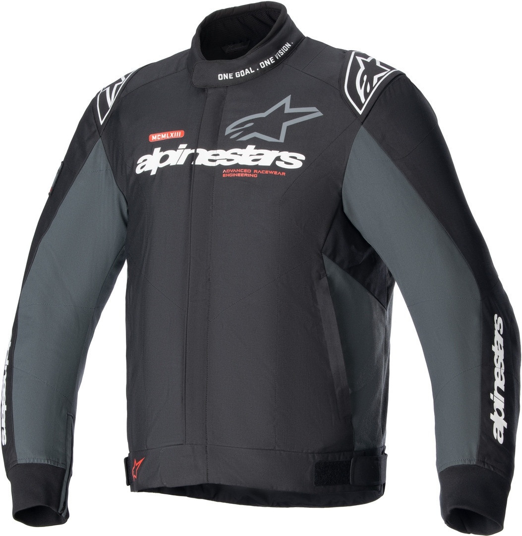 Alpinestars Monza Sport Motorfiets textiel jas, zwart-grijs, L