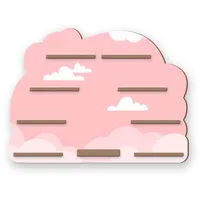 Tonie Regal „Rosa Wolken“ - für Toniebox & Tonies; inkl. 40 Metallplättchen