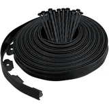 Relaxdays Rasenkante 20 m, H: 5 cm, 60 Erdanker, & Wegumrandung, Flexibles Rasenband, Kunststoff, schwarz