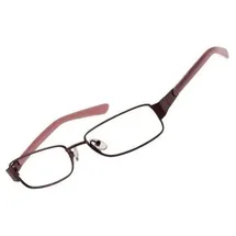 Fossil Brillengestell aus Metall/Leder in Bronze/Rosa | Gr.: onesize