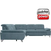 polsterpower Ecksofa - Belle ice - mit Funktionspaket - links Sofa