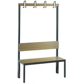 C+P Umkleidesitzbank Basic Plus 100 x 0 x 0 cm schwarzgrau/Eiche Sereno
