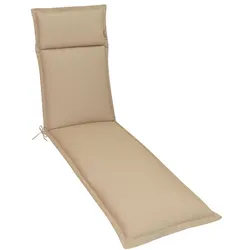 Gartenliegen-Auflage Unica 170 x 50 cm Stoff Beige