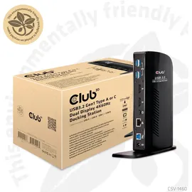 Club 3D CSV-1460 USB 3.0 Dual Display 4K60Hz Docking Station