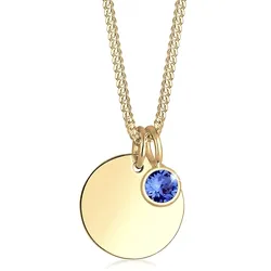 Elli Halskette Geburtsstein April Kristalle 925 Silber Blau Damen 
