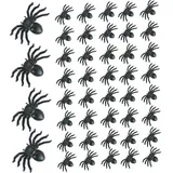 Wedhapy Halloween Spider gefälschte Spinnen Halloween Dekorationen 50pcs kleine Schwarze Plastik Fake Spider Toy 0,79x0,51 Zoll Horror Halloween Streichprops für Party Decor Style11