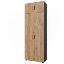 Vicco Aktenschrank Ingo 80 x 223,8 cm Anthrazit/Goldkraft Eiche
