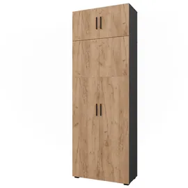 Vicco Aktenschrank Ingo 80 x 223,8 cm Anthrazit/Goldkraft Eiche