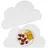 Relaxdays Platzdeckchen Kinder, 2er Set, Wolke, rutschfest, abwaschbar, Tischset Baby, B x T: 47,5 x 26,5 cm, hellgrau