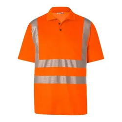 Warnschutz Poloshirt 180g/m2 "REFLECTIQ" UV-Schutz - L - warnorange