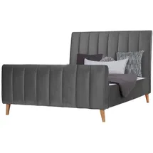 Homestyle4u Polsterbett 140 x 200 cm Grau