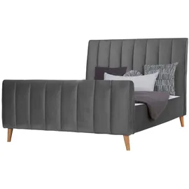 Homestyle4u Polsterbett 140 x 200 cm Grau