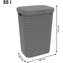 Rotho Wäschesammler Country, 55 L anthrazit