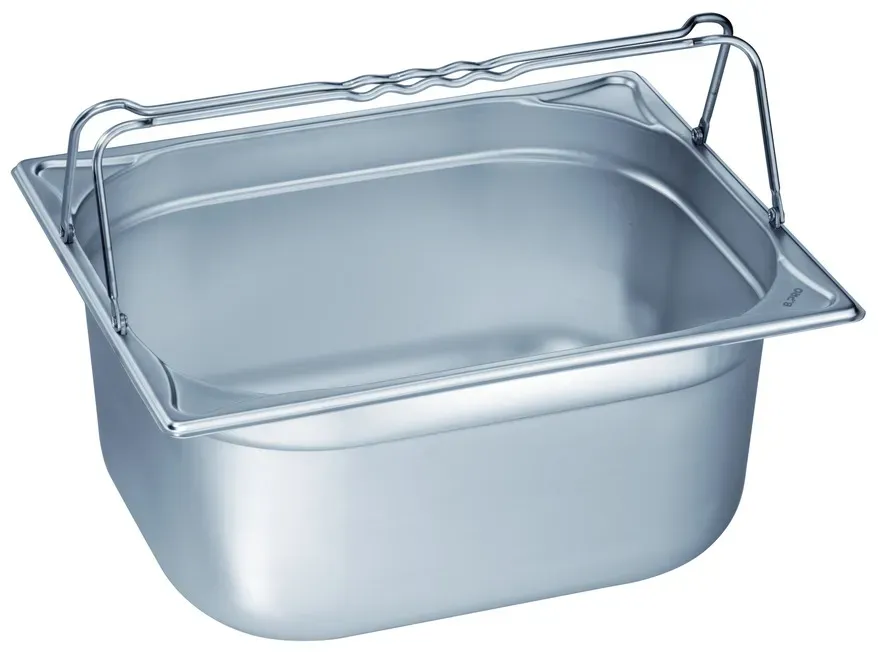 B.PRO Gastronorm-Behälter 11,7 Liter Edelstahl-GN 1/2 mit Bügelgriffen - 200 mm