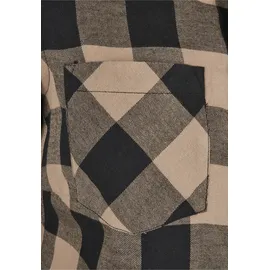 URBAN CLASSICS Turnup Checked Flanell Shirt Schwarz M