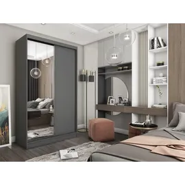 masseno Schwebetürenschrank PATRIZIA 120 x 216 x 61 cm Grau