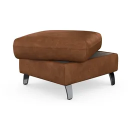 sit&more Stauraumhocker »Grenoble« mit Stauraum und satinierten Füßen braun