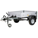 Stema Anhänger Mini 750G R10 mit Stützrad u. Stoßdämpfer  (Nutzlast: 621 kg, Einachser, Kasteninnenmaß: 134 x 108 x 26,5 cm, Gebremst)