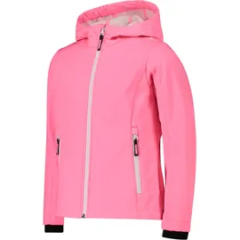 CMP Jungen Softshelljacke Für Kinder Mit Fester Kapuze, Rosa Fluo-Weiß, 116 EU