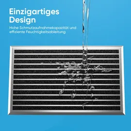 Björn&Schiller Fußmatte außen grau 80 cm, Aluminium Fußmatten, Fußabtreter außen, Schmutzfang Alu, Schmutzfangmatte Außenbereich, Fussmatte Aussenbereich, Türmatte außen, Fußabstreifer Hauseingang, Abtreter