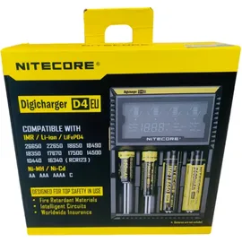 Akkuman SET Nitecore D4 + 8x 14500 AA Solar Akku LiFePO4 3,2V 600mAh