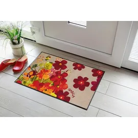 SALONLOEWE Fußmatte Lifestyle Maggio 50x75 cm Eingangs-Matte waschbar bunt Blumen Fussabtreter