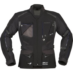 Modeka Talismen Motorfiets textiel jas, zwart, 4XL Voorman