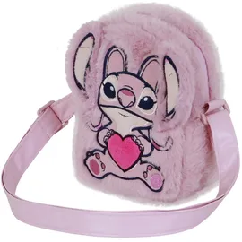 Disney Lilo und Stitch Angel Heart-Action Plush Umhängetasche, Rosa