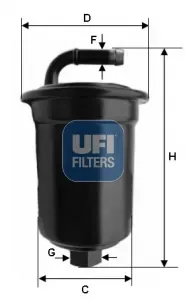 UFI Kraftstofffilter 3169400 Filtereinsatz 123mm für PIAGGIO