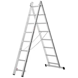 Mehrzweckleiter Hymer ALU PRO, zweiteilig 2x8 Sprossen Länge 2,27 / 3,67 m