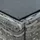 vidaXL Gartentisch Grau 75x40x37 cm Poly Rattan