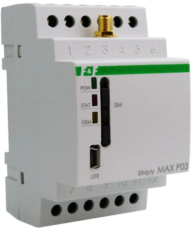 GSM-Fernsteuerungsrelais Temperaturüberwachung SIMply MAX P03 F&F 9784