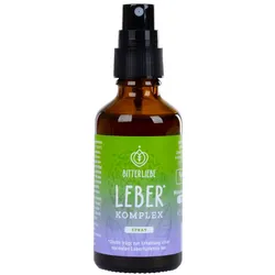 BitterLiebe Leber* Komplex Spray - Leberkur* - natürliche Unterstützung der Leberfunktion* mithilfe von Cholin - hochdosiert mit Mariendistel Artischocke Löwenzahn und Bitterstoffen 1x 50 ml