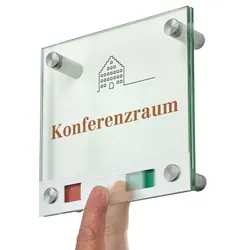 GALERIE Türschild, Format: 150x150 mm + 4 Halter i7326
