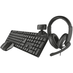 Büro Tastatur RF Wireless (Schwarz) Qoby 