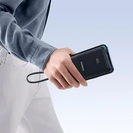 Baseus Powerbank 10000mAh 22.5W Mit Display, Usb-c-kabel, Iphone Lightning-anschluss – Schwarz