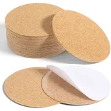 30 Stück Kork Untersetzer, Hitzebeständig Korkplatte Selbstklebend für Tee, Kaffee, Cocktail Bar Zubehör Home Restaurant Retro Untersetzer Kork 8 X 8 X 0.1 cm