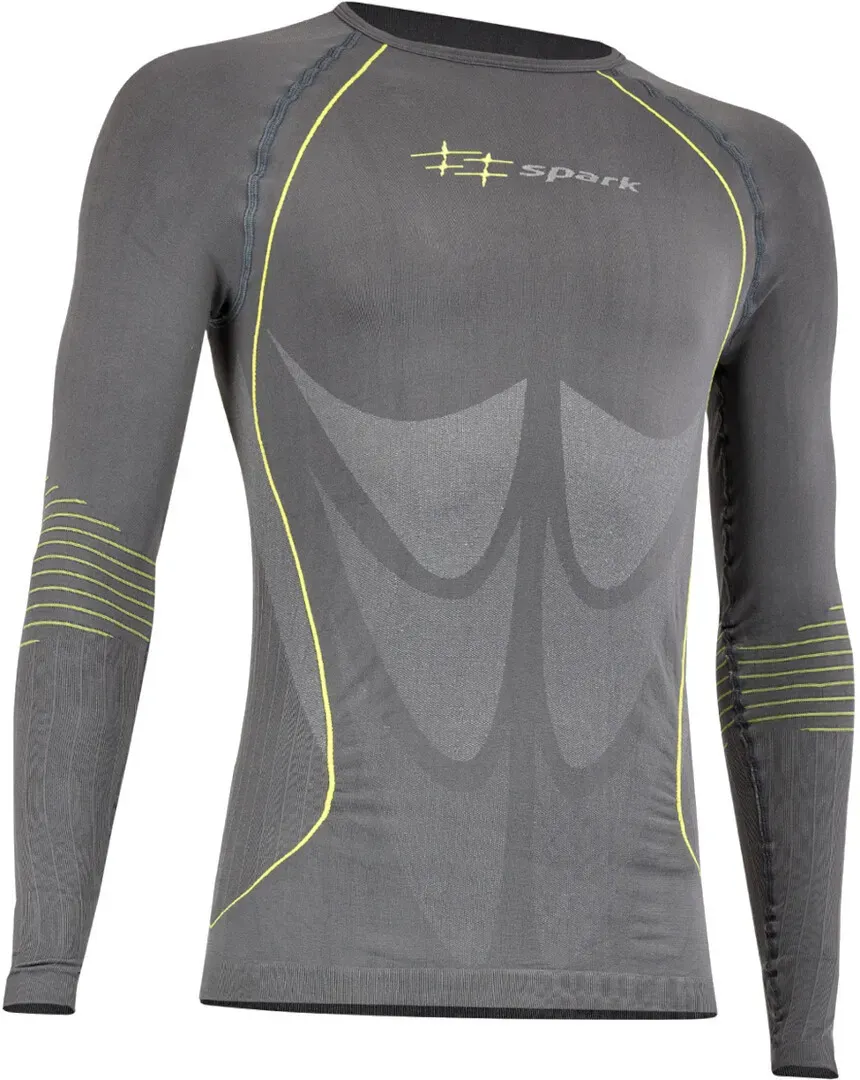 Spark Bluby langarm Funktionsshirt, grau, Größe XL 2XL für Männer