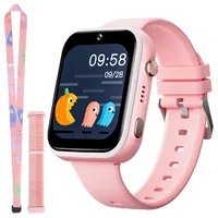 OKYUK T45 Smartwatch Kinder, 4G Kids smartwatch, Kinderuhr mit GPS,Armbanduhr Kinder Junge,kinderuhr mit Video Phone Call, Nachrichten, Schulmodus, SOS-Funktion, Kamera und Schrittzähler (Rosa)