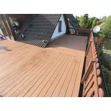 KAHRS WPC Terrassendielen, 20x140 mm, Massiv, Herbstbraun, Grob/Strukturiert