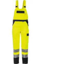 Warnschutz Latzhose "KONTRAST" - 29 - gelb/marine