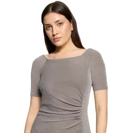 Vera Mont Abendkleid Glitzer-Look Taupe/Silver 40