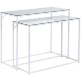 FineBuy FB72752 Konsolentisch 100 x 40 x 77 cm Weiß