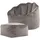 I.C.O.N. icon Sitzsack-Sessel, Grau, Textil, 180 L, 1-Sitzer, Zylindrisch, 77x64x74 cm, Hergestellt in Deutschland, Oeko-Tex® Standard 100, Wohnzimmer, Hocker, Sitzsäcke, XXL Sitzsäcke