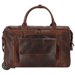 Greenburry Rugged 2 Rollen Reisetasche Leder 53 cm brown