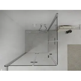 Mexen Lima Duo klappbare Duschkabine 80 x 80 cm, Transparent, Chrom - 856-080-080-02-00